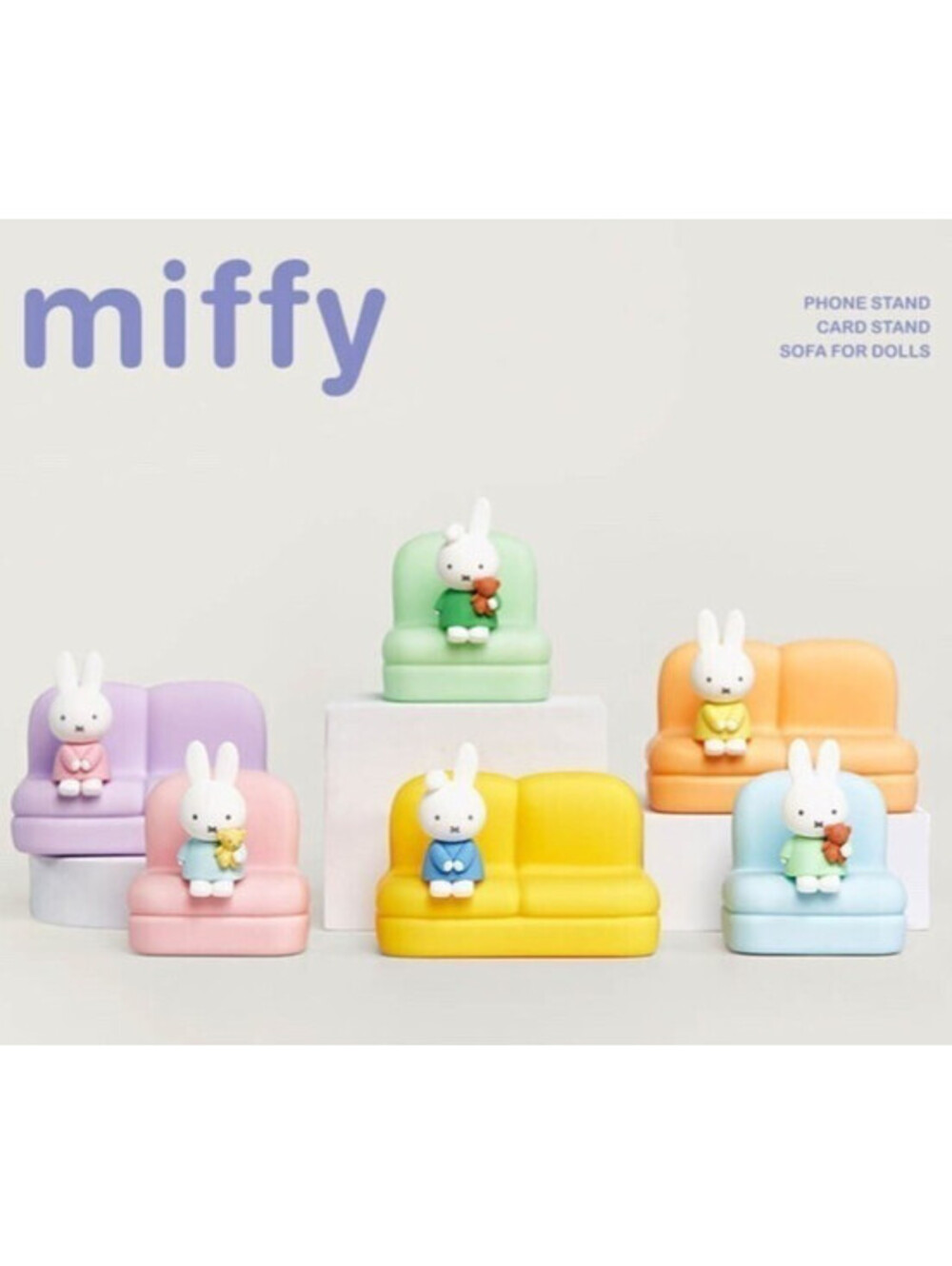 Miffy Sofa Phone Stand Full Case of 6 Blind Box Collectible New Sealed